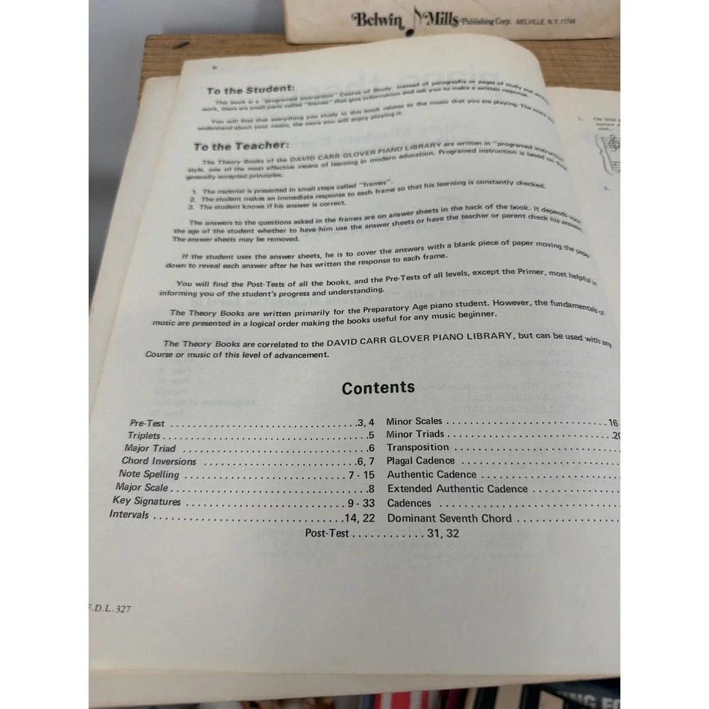 2‎ David Carr Glover Piano Library Piano Theory Level 3 Programmed Text Books